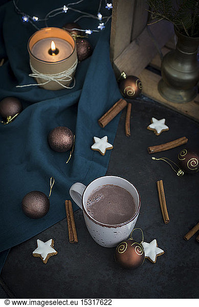 Cup of Hot Chocolate at Christmas time