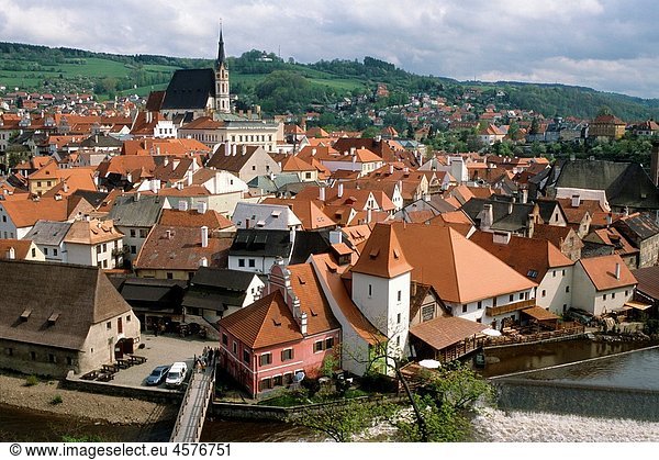 Czech Republic Ceski Krumlov general view panorama