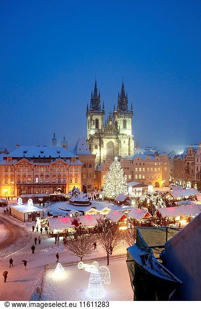 Czech republic  prague - christmas market at the old town square.