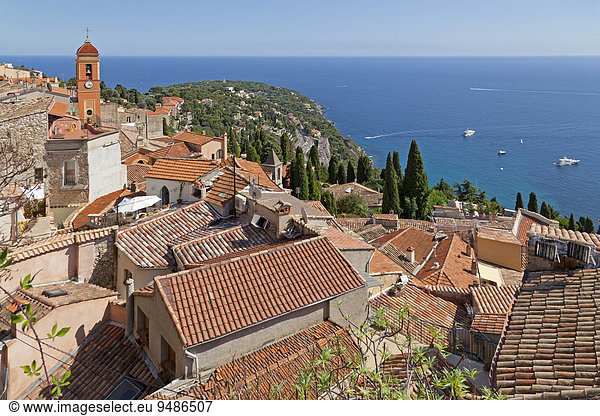 Dächer der Altstadt  Roquebrune  Provence-Alpes-Côte d?Azur  Frankreich  Europa