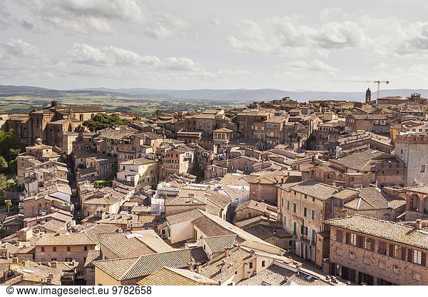 Dach, Europa, über, Ansicht, UNESCO-Welterbe, Italien, Siena, Toskana