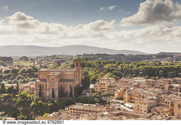 Dach, Europa, über, Ansicht, UNESCO-Welterbe, Italien, Siena, Toskana