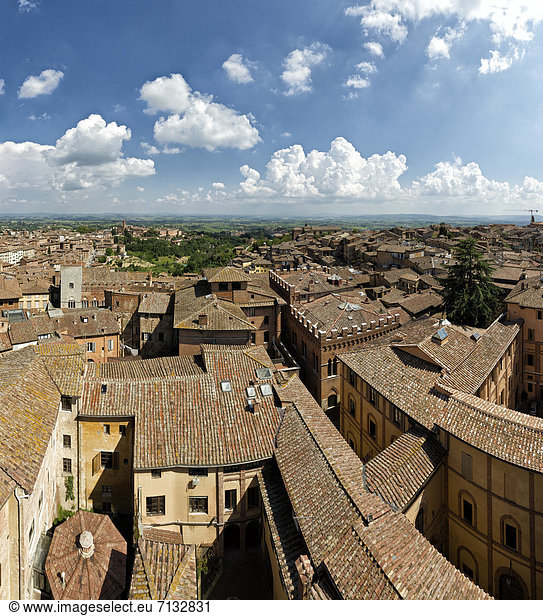 Dach, Mittelalter, Europa, Wohnhaus, Gebäude, Stadt, Großstadt, Toskana, Siena, Italien