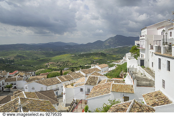 Dach über Stadt Ansicht alt Spanien Zahara de la Sierra