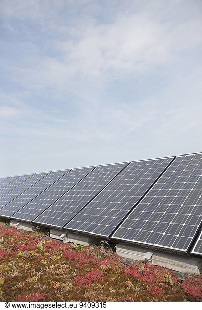 Dach Energie energiegeladen Sonnenkollektor Sonnenenergie Tisch Photovoltaik