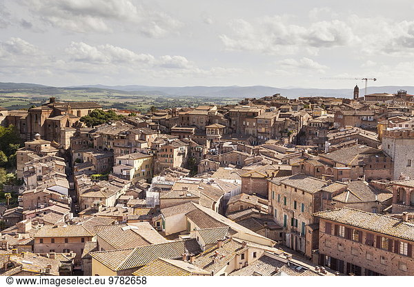 Dach Europa über Ansicht UNESCO-Welterbe Italien Siena Toskana