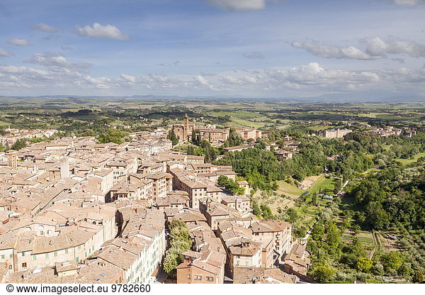 Dach Europa über Ansicht UNESCO-Welterbe Italien Siena Toskana