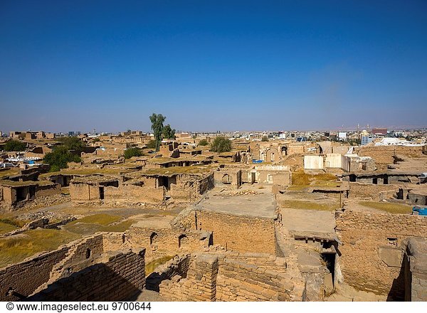 Dach Gebäude innerhalb flach Zitadelle Irak alt