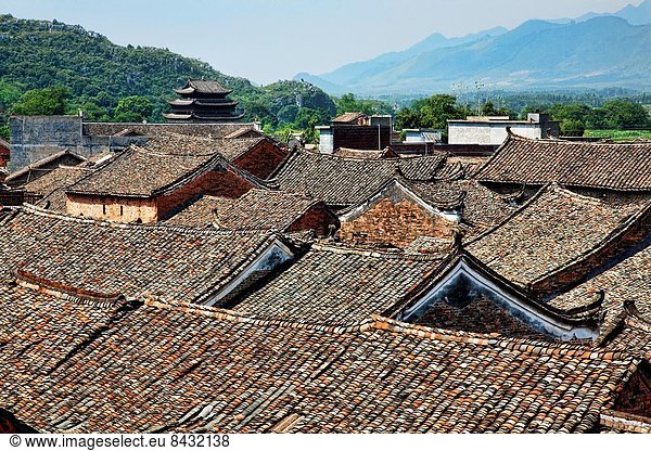 Dach Stadt China antik Hunan