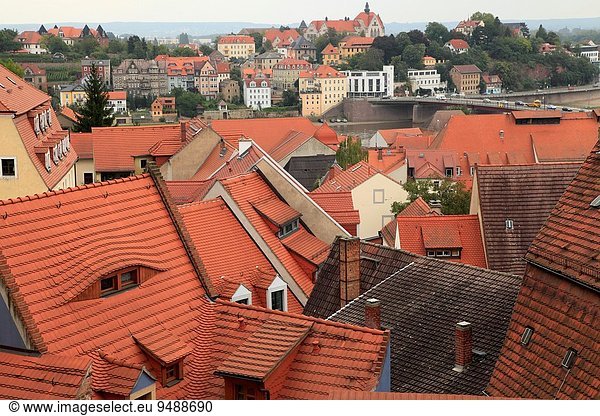 Dach Vogelperspektive Deutschland Meißen Sachsen