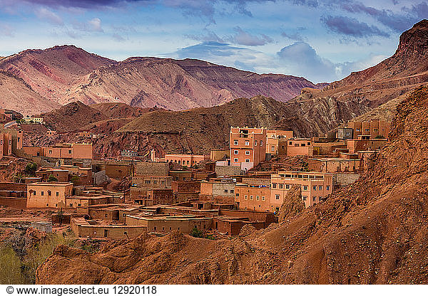 Dades Gorges scenery  Morocco  North Africa