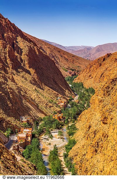 Dades Valley  Dades Gorges  High Atlas. Morocco  Maghreb North Africa.