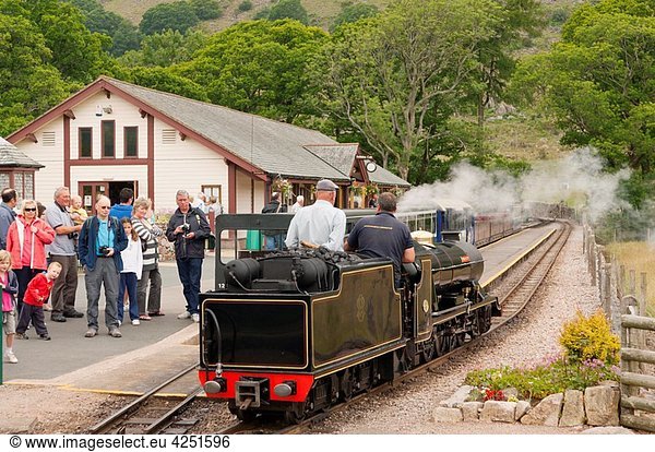 Dalegarth for Boot station on the Ravenglass and Eskdale narrow gauge railway La´al Ratty in Cumbria   England   Great britain   Uk