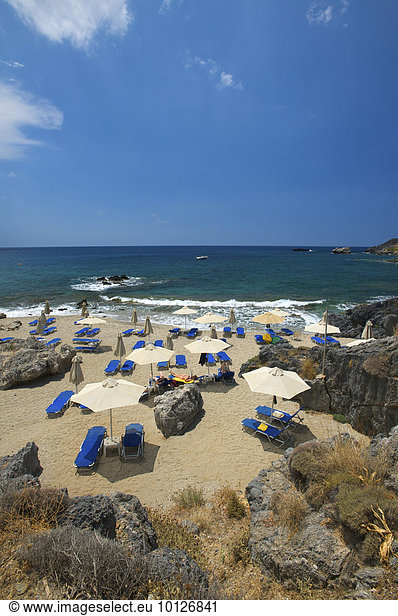 Damnoni Strand bei Plakias  Kreta  Griechenland  Europa