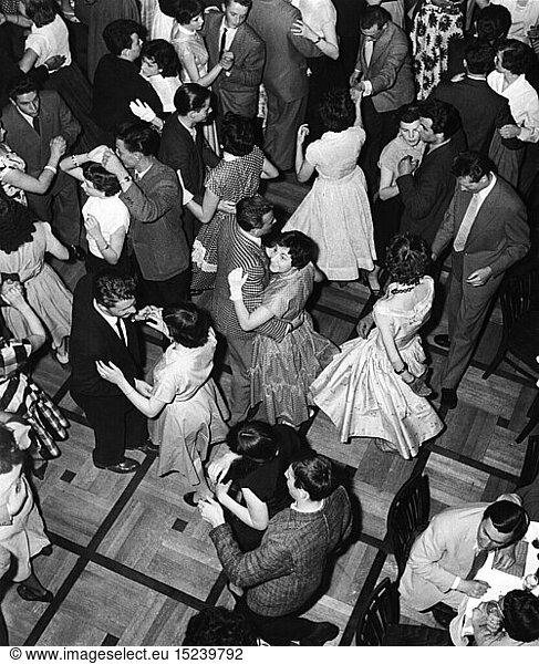 dance  dance  view on the dance floor at a ball  1950s