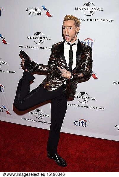 Dancer-singer Frankie Grande arrives at Universal Music Group's 2016 GRAMMY After Party at The Theatre At The Ace Hotel on February 15  2016 in Los Angeles