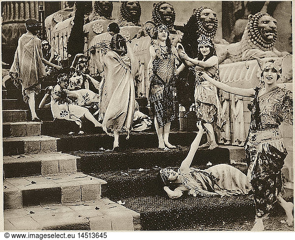 Dancing Girls Scene during Ancient Babylonian Story as part of the Silent Film  Intolerance  By D.W. Griffith  1916