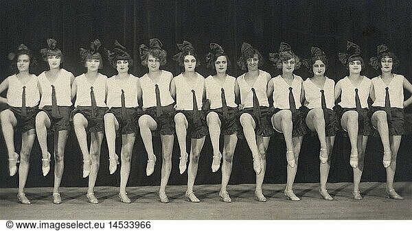 dancing  revue  dancers  1920s  20s  20th century