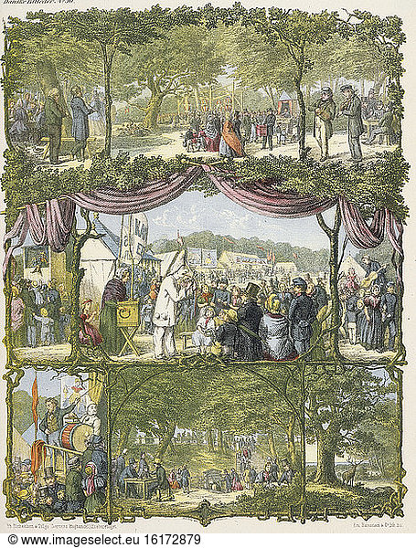 Danish Funfair / Broadsheet / c. 1850