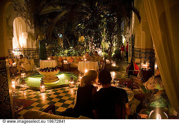 Dar Marjana restaurant which is considered to be one of the best restaurants in Marrakesh  Morocco.