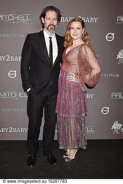 Darren Le Gallo and Amy Adams arrive at the The 2018 Baby2Baby Gala Presented By Paul Mitchell Event at 3LABS on November 10  2018 in Culver City  California.
