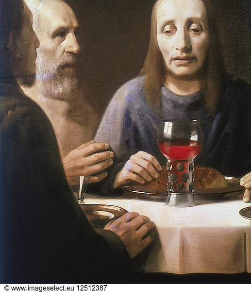 Das Abendmahl  Mitte/Ende des 17. Jahrhunderts. Künstler: Jan Vermeer