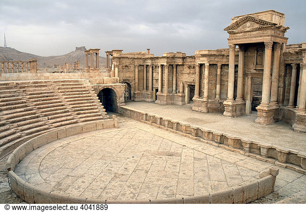 Das Amphitheater von Palmyra Syrien Naher Osten Asien