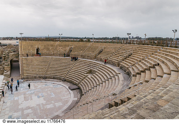 Das antike römische Amphitheater in Caesarea  Israel  Naher Osten