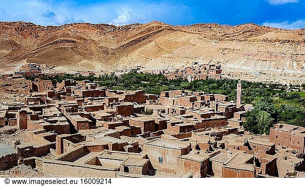 Das Bergdorf Assfalou in der Nähe von Ouarzazate  Marokko  Nordafrika.