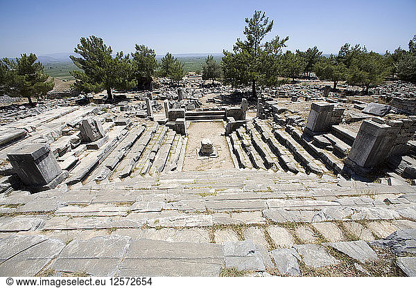 Das Bouleuterion in Priene  Türkei. Künstler: Samuel Magal