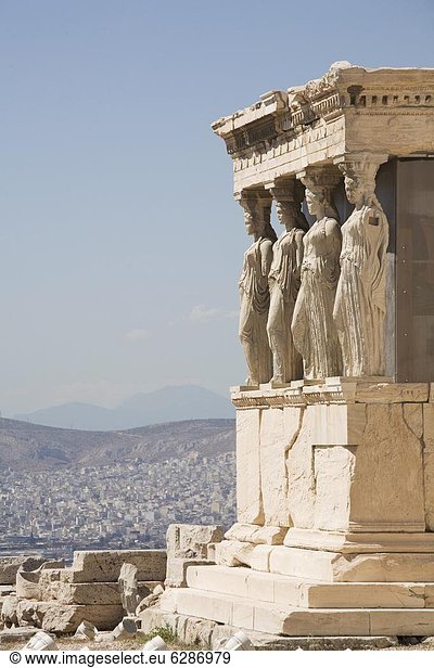 Das Erechtheion Tempel  Akropolis  UNESCO Weltkulturerbe  Athen  Griechenland  Europa