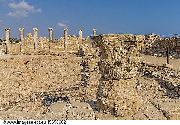 Das Haus des Theseus im Archäologischen Park von Paphos  UNESCO-Weltkulturerbe  Paphos  Zypern