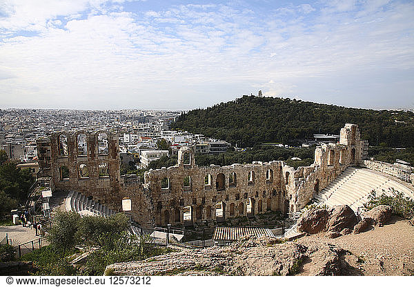Das Odeon des Herodes Atticus  Athen  Griechenland. Künstler: Samuel Magal
