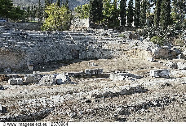 Das Odeon in Korinth,  Griechenland. Künstler: Samuel Magal
