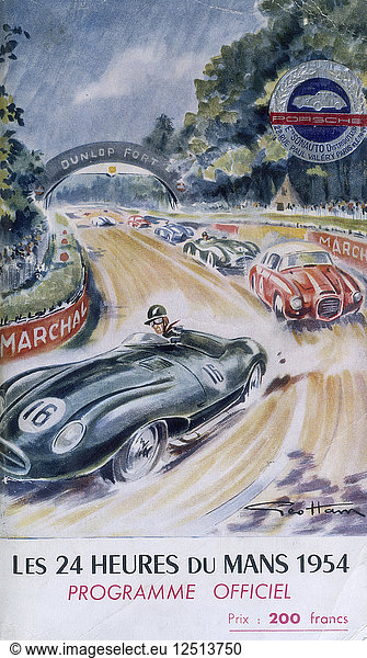 Das offizielle Programm der 24 Stunden von Le Mans  1954. Künstler: Unbekannt