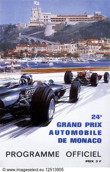 Das offizielle Programm des 24. Grand Prix von Monaco  1966. Künstler: Michael Turner