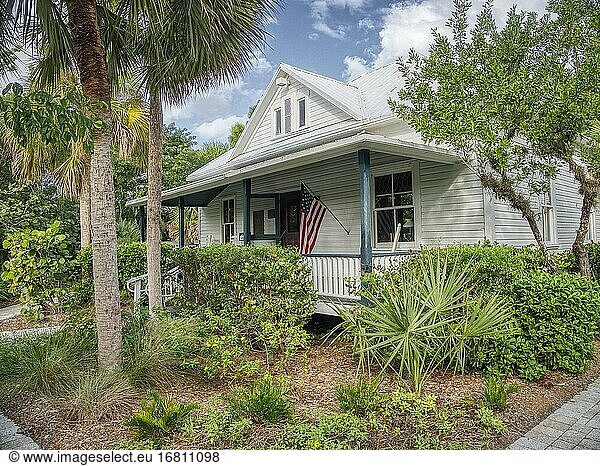 Das Rutland House im Sanibel Historical Museum and Village auf Sanibel Island an der Südwestküste Floridas in den Vereinigten Staaten.