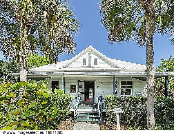 Das Rutland House im Sanibel Historical Museum and Village auf Sanibel Island an der Südwestküste Floridas in den Vereinigten Staaten.