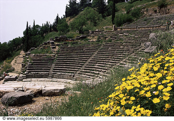 Das Theater  Delphi  UNESCO World Heritage Site  Griechenland  Europa