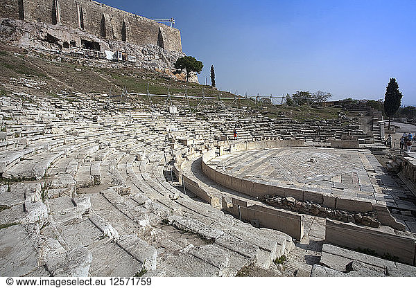 Das Theater des Dionysos,  Akropolis,  Athen,  Griechenland. Künstler: Samuel Magal