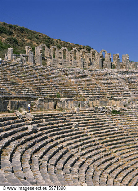 Das Theater in Aspendos  einer der besten erhalten in die Römische Kaiserzeit  Anatolien  Türkei  Kleinasien  Asien