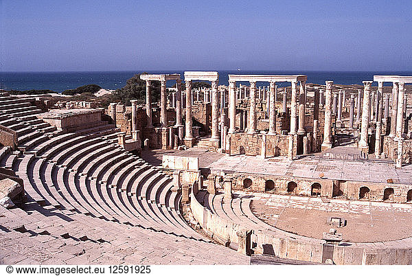Das Theater in Leptis Magna.