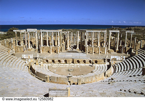 Das Theater  Leptis Magna  Libyen.