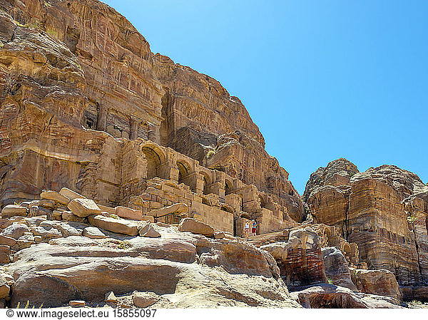 Das Urnengrab  Archäologischer Park Petra  Jordanien