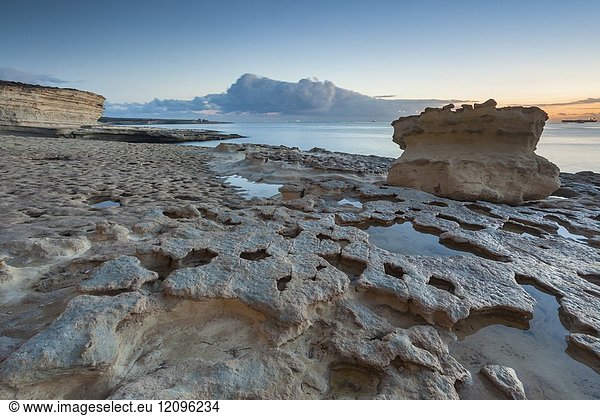 Dawn at St Peter's Pool Malta.