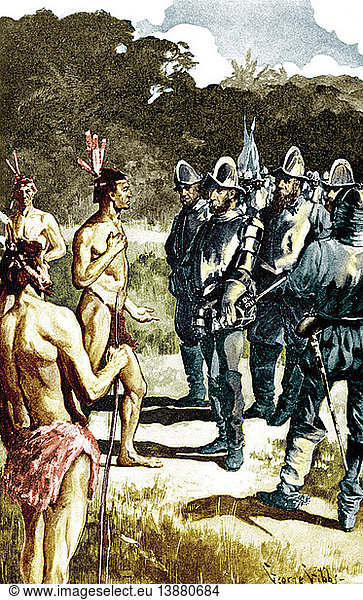 De Soto Meets Florida Indians  1539