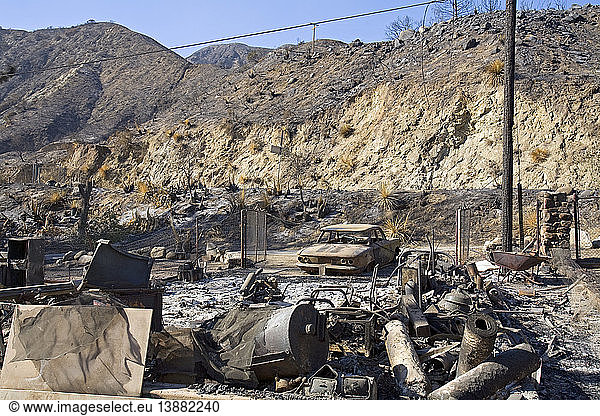 Debris from Station Fire  2009  CA