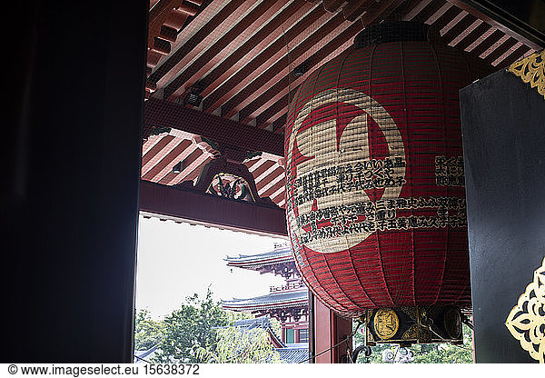 Decorative details in a Tokyo temple  Japan