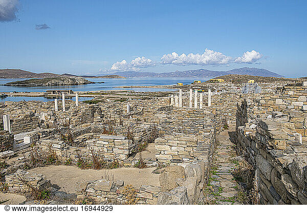 Delos  UNESCO-Weltkulturerbe  bei Mykonos  Kykladen  Griechische Inseln  Griechenland  Europa