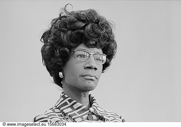 Democratic U.S. Congresswoman Shirley Chisholm Announcing her Candidacy for U.S. Presidential Nomination  Thomas J. O'Halloran  January 25  1972